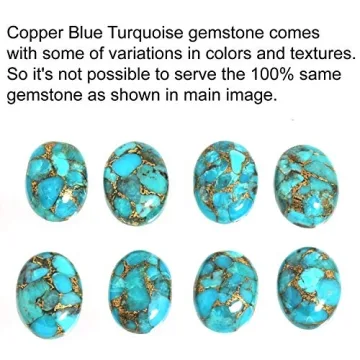 Stylish Copper Blue Turquoise Silver Ring for Women