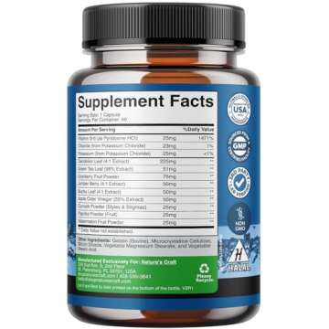 Water Away Pills Maximum Strength - Herbal Diuretic Pills for Water Retention for Fast Acting Bloating Relief for Women and Men - Easy to Take for Women and Men - 60 Servings