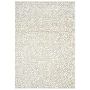 Abani Beige Cheetah Print 5'3" x 7'6" Area Rug Rugs, Arto Collection - Contemporary Durable Accent Rug