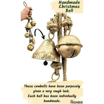 Rustic Harmony Metal Jingle Bells Set for Vintage Decor