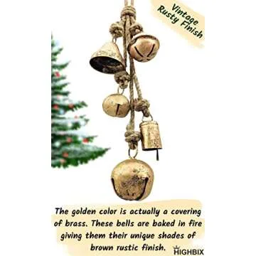 Rustic Harmony Metal Jingle Bells Set for Vintage Decor