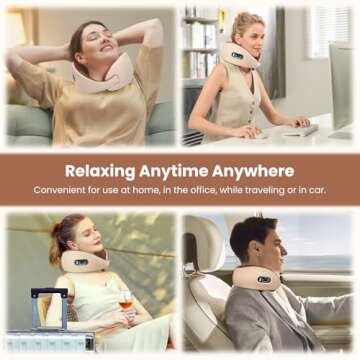 Garyway Neck Massager, Shiatsu Kneading Massager Pillow for Neck Muscle Pain Relief, Electric Massage Cushion for Women