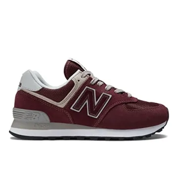 New Balance Women's 574 V3 Sneaker Burgundy White Eco-Friendly