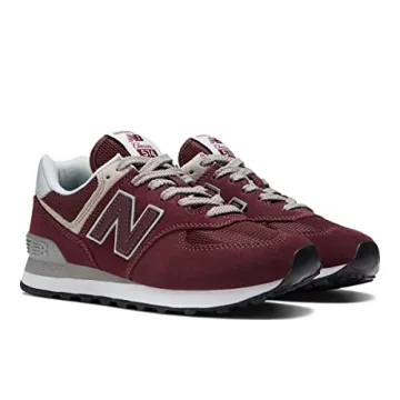 New Balance Women's 574 V3 Sneaker Burgundy White Eco-Friendly