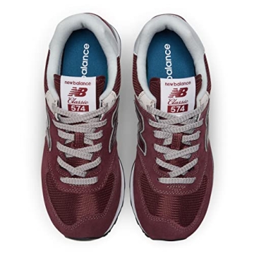 New Balance Women's 574 V3 Sneaker Burgundy White Eco-Friendly