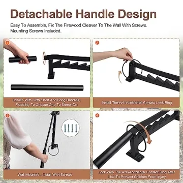 Primachen Wall Mounted Kindling Splitter for Softwood