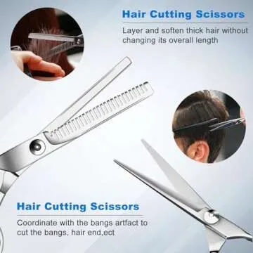 Professional Sirabe Hair Cutting Scissors Set | 10 PCS