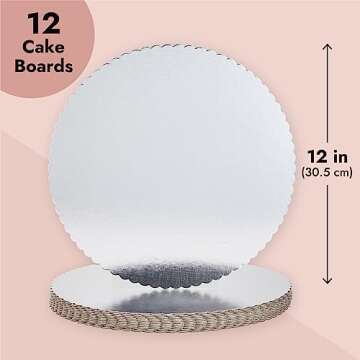 Elegant 12-Inch Cake Boards - Perfect for Any Occasion
