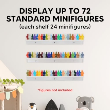 Tapeera 3-Pack Minifigure Display Case for 72 Figures