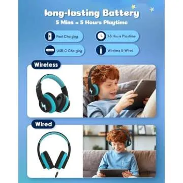 seenda Kids Bluetooth Headphones - Safe, Stylish, Long-Lasting