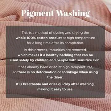 100% Cotton Frilled Bed Coverlet, Blanket – Twin Size Bed 63 x 83” - Pigment Washed Soft & Breathable Quilted Blankets for Bed and Couch – Lightweight Bed Coverlet for All Seasons (Indy Pink)