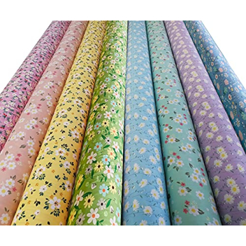 Colorful 8 PCS Fat Quarters Cotton Fabric Bundles for Sewing