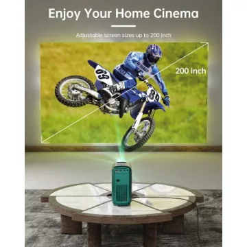 Mini Portable Bluetooth Movie Projector: HISION 1080P 4K Outdoor Home TV Proyector 8500L HD Video Led Projectors Gaming Cinema Theater Camping Support TV Stick Laptop Phone Tablet HDMI USB