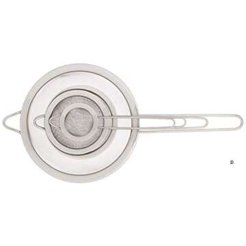 UrbanWare Set of 4 Fine Mesh Stainless Steel Strainers - Four Pack Tami Mesh Sifter Flour Sieve Cookware