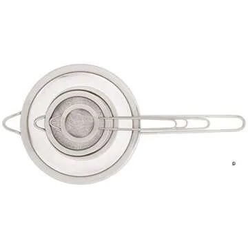 UrbanWare Set of 4 Fine Mesh Stainless Steel Strainers - Four Pack Tami Mesh Sifter Flour Sieve Cookware