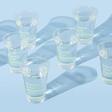 Repurpose Compostable Clear Cold Cups 16oz, 50 Count