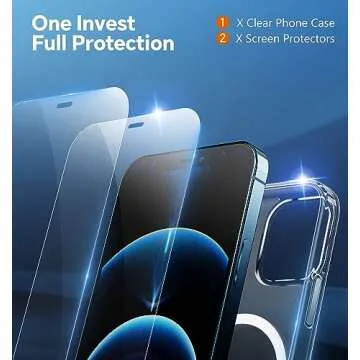 Elando Clear Anti-Yellowing iPhone 12/12 Pro Case 0.39" Slim Design