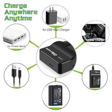 OAproda 2 Pack EN-EL19 Battery & USB Charger for Nikon