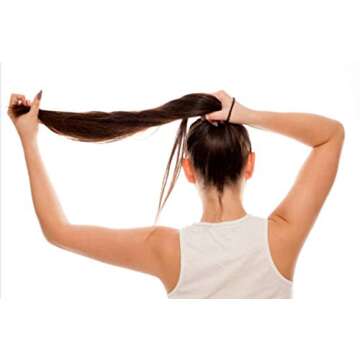 Kenz Laurenz 100 Hair Elastics Hair Ties No Crease Ouchless Ponytail Holders No Metal 4mm (100 Hair Elastics-Black)