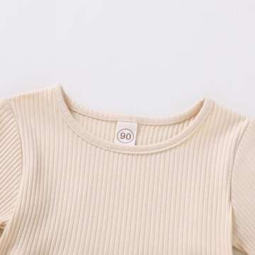 YOUNGER TREE Toddler Baby Girls Fall Clothing Solid Cotton Pit Irregular Skirt Winter Dress Long Sle...