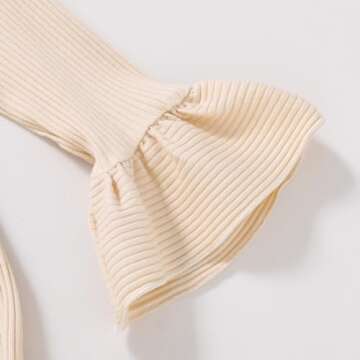 YOUNGER TREE Toddler Baby Girls Fall Clothing Solid Cotton Pit Irregular Skirt Winter Dress Long Sleeve Skirt Outfits