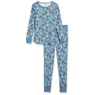 Amazon Essentials Disney | Marvel | Star Wars Women's Snug-Fit Cotton Pajama Sleepwear Sets, Nightmare Santa Jack - Womens Snug-fit, Medium