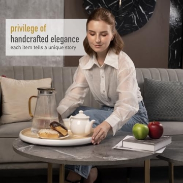 Lexa 15.7 Handcrafted Bamboo Serving Tray for Home Use