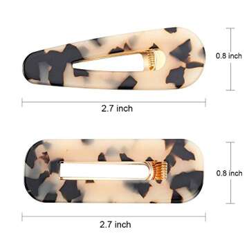 Acrylic Resin Hair Clips for Women,12 Pieces Fashion Geometric Alligator Leopard Print Hair Barrettes for Party Daily Hair styling