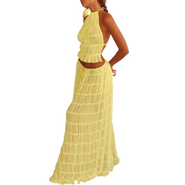 Stylish Argeousgor 2 Piece Maxi Skirt Set for Women - Perfect for Summer & Festivals