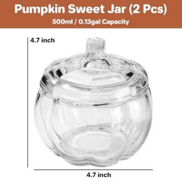 Glass Pumpkin Jars - Perfect Halloween & Fall Decor
