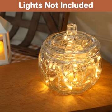 Glass Pumpkin Jars - Perfect Halloween & Fall Decor