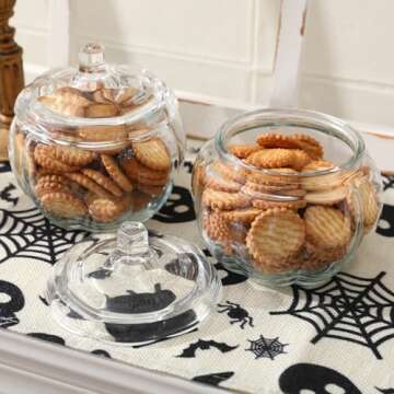 Glass Pumpkin Jars - Perfect Halloween & Fall Decor