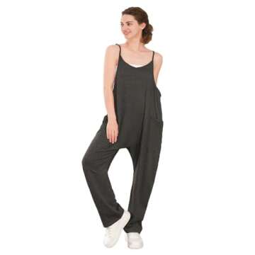 Kivdol Jumpsuits for Women 3 PACK Casual Summer Rompers Sleeveless Loose Spaghetti Strap Baggy Overalls Jumpers with Pockets