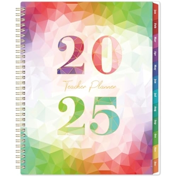 2025 Teacher Lesson Planner - Complete Academic Organizer with Monthly Tabs