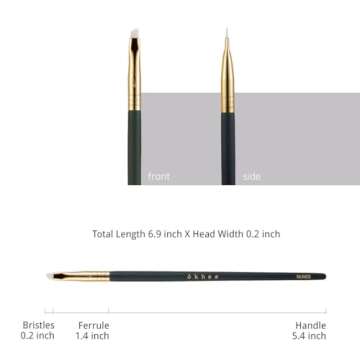 [SOO ADOR] okhee Edge Eye Brush NUN05 - Perfect for Sharp Lines and Precision Shading | Designed by K-Pop Makeup Artist Seo Ok | Makeup Brush Eye Brush