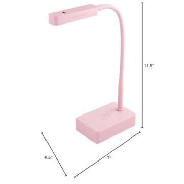 KIARA SKY Rechargeable Flash Cure LED Nail Lamp | Touch-Less Cordless Portable and Rechargeable Gooseneck Lamp for Gel Nails with Motion Sensor | LED Light for Manicure Curing (Pink)