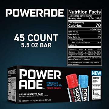 POWERADE Sports Freezer Bars – Giant 5.5 oz Electrolyte Pops