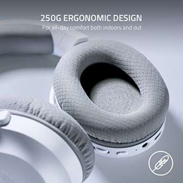 Razer Barracuda X Wireless Multi-Platform Gaming and Mobile Headset (2021 Model): 250g Ergonomic Design - Detachable HyperClear Mic - 20 Hr Battery - Compatible w/PC, PS5, Switch, & Android - White