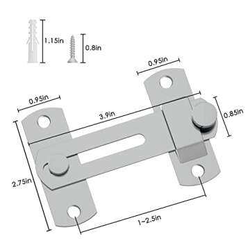 180 Degree Flip Sliding Barn Door Lock for Privacy - Safe barn Door Locks and latches for Barn Door,...