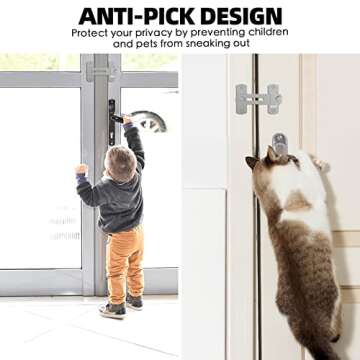 Durable 180 Degree Barn Door Lock for Privacy and Safety