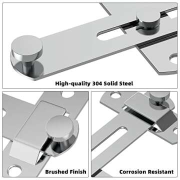 Durable 180 Degree Barn Door Lock for Privacy and Safety