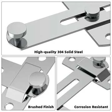 Durable 180 Degree Barn Door Lock for Privacy and Safety