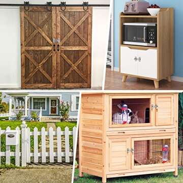 Durable 180 Degree Barn Door Lock for Privacy and Safety