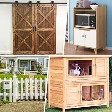 Durable 180 Degree Barn Door Lock for Privacy and Safety