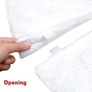 TNIKSKY 30inch Christmas Tree Plush Skirt Faux Fur Christmas Tree Skirt White Plush Skirt for Holiday Tree Ornaments Decoration Merry Christmas 73-75cm