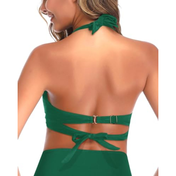 Tempt Me Push Up Green Bikini Top for Active Women