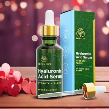 Tree of Life Beauty Hyaluronic Acid Serum, Skin Brightening Face Oil for Dark and Age Spots, Facial ...