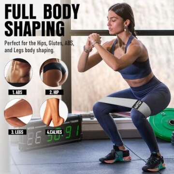 Fabric Resistance Bands for Working Out - Exercise Bands for Women and Men, Booty Bands for Legs and Butt, Yoga, Pilates, Rehab, Fitness and Home Workout