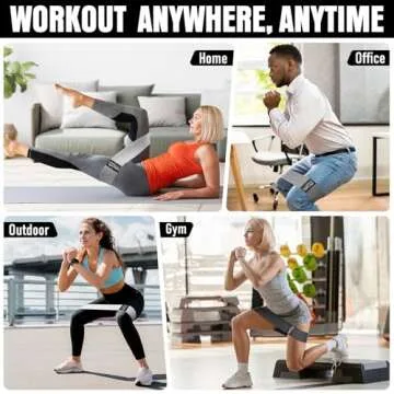 Fabric Resistance Bands for Working Out - Exercise Bands for Women and Men, Booty Bands for Legs and Butt, Yoga, Pilates, Rehab, Fitness and Home Workout