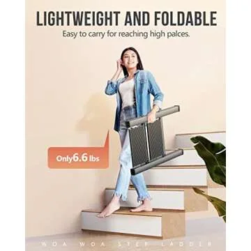 WOA WOA 2 Step Ladder - Lightweight & Foldable
